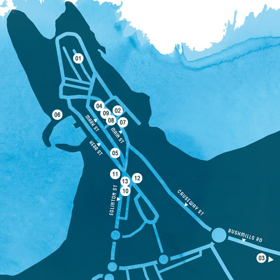 Portrush town map